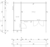 Gartenhaus BENNO 530x450 cm (P); 40 mm Doppelnut; ISO-Glas; 2-Raum-Haus; ohne Boden