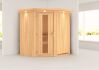 Sauna TAURIN 175x152 cm Eckeinstieg 68 mm Systemsauna