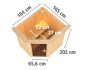 Sauna TAURIN (Eckeinstieg) / bronzierte Tür / inkl. Dachkranz / Ofen 4,5 kW Bio externe Strg easy