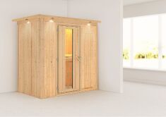 Sauna VARIADO (Fronteinstieg) / Holztür / inkl. Dachkranz / ohne Ofen