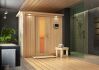 Sauna VARIADO (Fronteinstieg) / Holztür / inkl. Dachkranz / Ofen 4,5 kW Biokombi  externe Strg easy