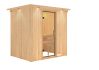 Sauna BODIN (Fronteinstieg) / klarglas Tür / inkl. Dachkranz / ohne Ofen