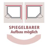 Sauna CARIN (Eckeinstieg) / bronzierte Tür / kein Dachkranz / Ofen 4,5 kW integr. Strg
