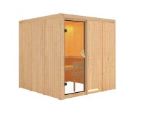 Sauna RODIN (Fronteinstieg) / bronzierte Tür / kein Dachkranz / ohne Ofen