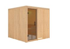 Sauna RODIN (Fronteinstieg) / graphit Tür / kein Dachkranz / ohne Ofen