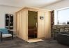 Sauna RODIN (Fronteinstieg) / graphit Tür / inkl. Dachkranz / Ofen 9 kW Bio externe Strg easy