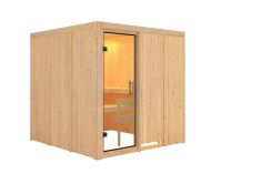 Sauna RODIN (Fronteinstieg) / klarglas Tür / kein Dachkranz / ohne Ofen