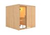 Sauna RODIN (Fronteinstieg) / klarglas Tür / kein Dachkranz / ohne Ofen