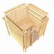 38mm Massivholzsauna MIA  (Eckeinstieg) / klarglas Tür / kein Dachkranz / Ofen 4,5 KW externe Strg easy