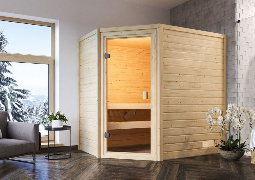 38 mm Massivholzsauna JELLA