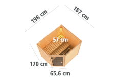 38 mm Massivholzsauna ELEA