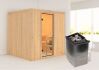 68mm Elementsauna TROMSÖ (Fronteinstieg) / kein Dachkranz / Ofen 4,5 kW integr. Strg
