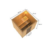 68mm Elementsauna TROMSÖ (Fronteinstieg) / kein Dachkranz / Ofen 4,5 KW externe Strg easy