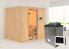 68mm Elementsauna TROMSÖ (Fronteinstieg) / kein Dachkranz / Ofen 4,5 KW externe Strg easy