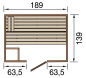 WEKA 38mm Massivholzsauna VALIDA 2 Glastür