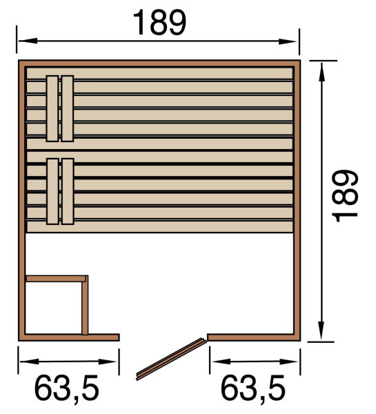 WEKA 38mm Massivholzsauna VALIDA 3 in verschiedene Varianten