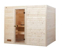 WEKA 38mm Massivholzsauna VALIDA 4 Glastür + Fenster