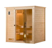 WEKA 45mm Premium Massivholzsauna BERGEN 1 Glastür + Fenster
