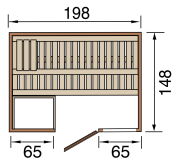 WEKA 45mm Premium Massivholzsauna BERGEN 1 Glastür + Fenster