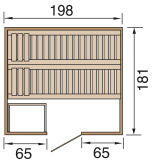 WEKA 45mm Premium Massivholzsauna BERGEN 1.8 Glastür
