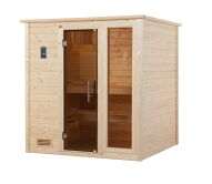 WEKA 45mm Premium Massivholzsauna BERGEN 1.8 Glastür + Fenster