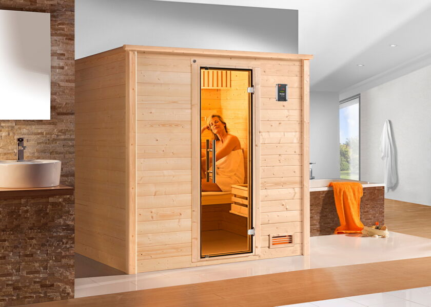 WEKA 45mm Premium Massivholzsauna BERGEN 3 in verschiedenen Varianten