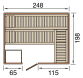 WEKA 45mm Premium Massivholzsauna BERGEN 3 Glastür