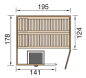 WEKA 45mm Premium Massivholzsauna TURKU 1 Glastür + Fenster Sparset OS-Ofen