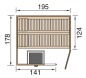 WEKA 45mm Premium Massivholzsauna TURKU 1 Glastür + Fenster Sparset BioS-Ofen
