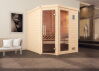 WEKA 45mm Premium Massivholzsauna TURKU 2 Glastür + Fenster
