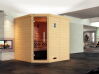 Weka 45mm Premium Design Massivholz-Elementsauna KEMI Eck 1 in verschiedenen Varianten