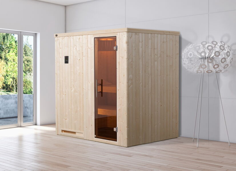 Weka 68mm Elementsauna HALMSTAD 1 Glastür