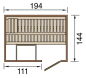 Weka 68mm Elementsauna HALMSTAD 1 Glastür