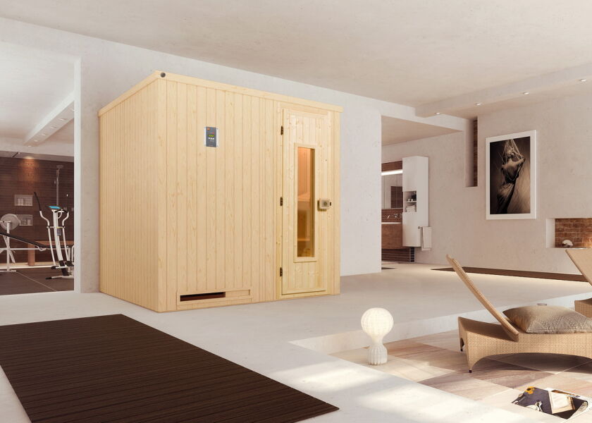 Weka 68mm Elementsauna HALMSTAD 2 in verschiedenen Varianten