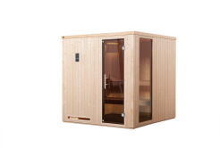 Weka 68mm Elementsauna HALMSTAD 2 Glastür + Fenster
