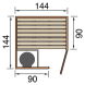 Weka 68mm Elementsauna KIRUNA 1 Glastür in verschiedenen Varianten