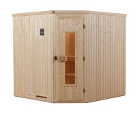 Weka 68mm Elementsauna VARBERG 3 Sparset Holztür OS-Ofen