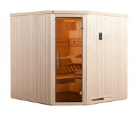 Weka 68mm Elementsauna VARBERG 3 Sparset Glastür OS-Ofen