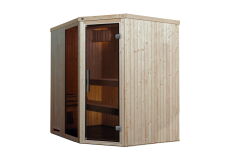 Weka 68mm Elementsauna VARBERG 2 Glastür + Fenster