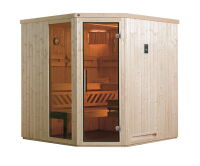 Weka 68mm Elementsauna VARBERG 3 Glastür + Fenster