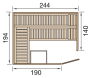 Weka 68mm Elementsauna VARBERG 4 Glastür