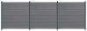 Delta EASY-FENCE WPC Steckzaun grau, Abschluss Silber, 7 Designleisten Anthrazit