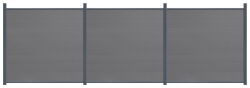 Delta EASY-FENCE WPC Steckzaun grau, Abschluss Anthrazit