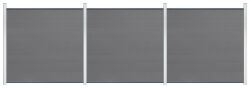 Delta EASY-FENCE WPC Steckzaun grau, Abschluss Anthrazit