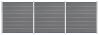 Delta EASY-FENCE WPC Steckzaun grau, Abschluss Anthrazit, 7 Designleisten Silber