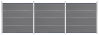 Delta EASY-FENCE WPC Steckzaun grau, Abschluss Anthrazit, 3 Designleisten Silber