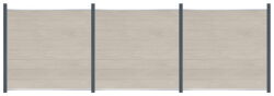 Delta EASY-FENCE WPC Steckzaun sand, Abschluss Silber