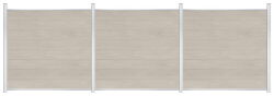 Delta EASY-FENCE WPC Steckzaun sand, Abschluss Silber