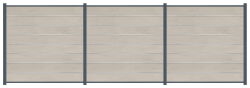 Delta EASY-FENCE WPC Steckzaun sand, Abschluss Anthrazit,...