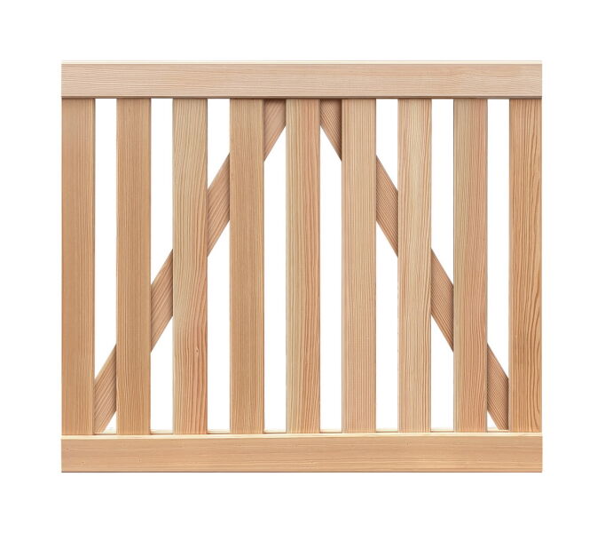 Delta VERONA Vorgartenzaun Lärche, Einzeltor 100x80cm